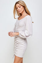 Load image into Gallery viewer, FRONT DRAWSTRING SWEATER KNIT DRESS
