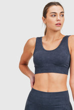 Load image into Gallery viewer, Essential Mineral-Washed Seamless Sports Bra (Black)
