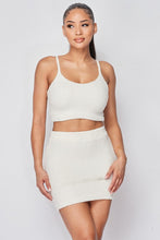 Load image into Gallery viewer, SOFT KNIT CAMI AND SKIRT SET
