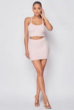 Load image into Gallery viewer, SOFT KNIT CAMI AND SKIRT SET
