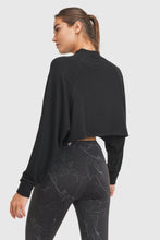 Load image into Gallery viewer, Fuzzy Boxy Raglan Cropped Top
