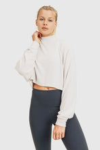 Load image into Gallery viewer, Fuzzy Boxy Raglan Cropped Top
