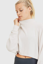 Load image into Gallery viewer, Fuzzy Boxy Raglan Cropped Top
