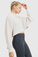 Load image into Gallery viewer, Fuzzy Boxy Raglan Cropped Top
